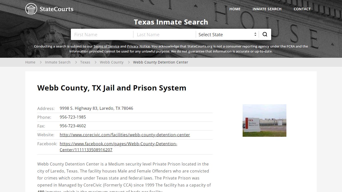 Webb County Detention Center Inmate Records Search, Texas ...